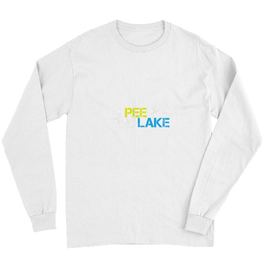 Funny I Pee In The Lake Funny Summer Vacation Distressed Long Sleeves