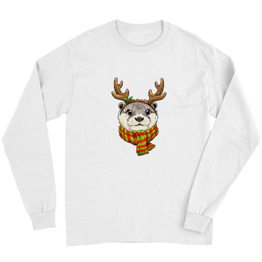 Otters Christmas Sea Otter Santa Clause Reindeer xmass Otter Lover127 Long Sleeves