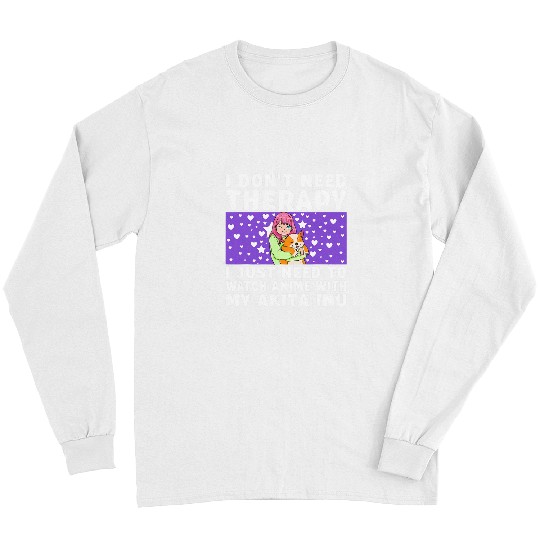 Dog Akita Anime Art for Teen Girls Akita Inu Dog Merch Anime Lovers Long Sleeves