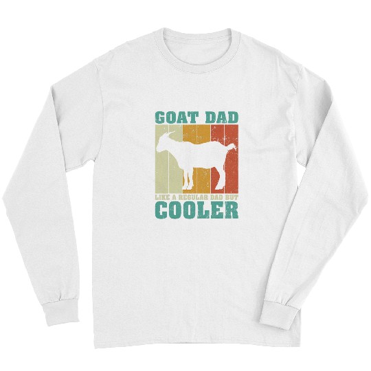 Goats Lover Mens vintages Retro Goats Dad Like A Regular Dad Fathers Day Long Sleeves