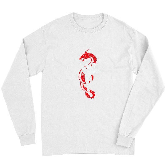 cool martial arts karate dragon kung fu kick asian Long Sleeves