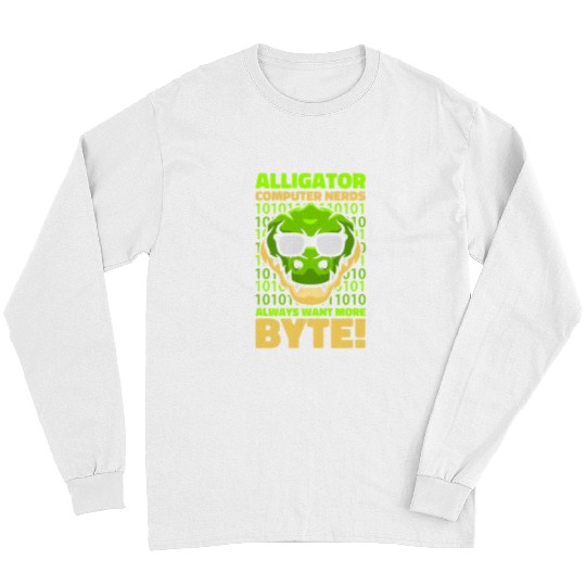 Funny Alligator Lover and Computer Nerd Crocodile Long Sleeves