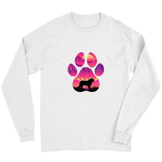 Golden Mountain Dog Paw Mom Dad Dog Lover Women Men 133 Long Sleeves