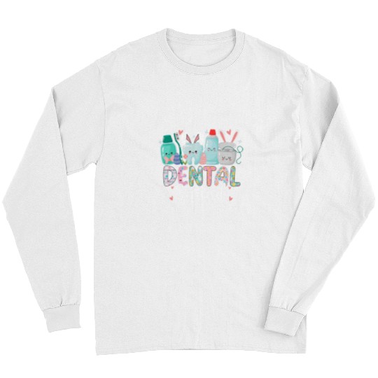 Funny Teeth Dental Squad dentists Happy Easter Day Gifts Long Sleeves