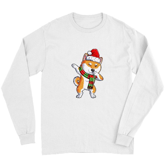 Dog Shiba Inu Dabbings Shiba Inu Santa Christmas Gifts Kids Boys Girls xmass 324 Long Sleeves