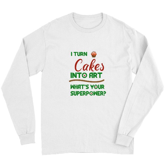 Chef Cook Superpower Cake Art Long Sleeves