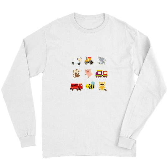 Tractor driving Kids Tractor fires department guys train vehicles Long Sleeves