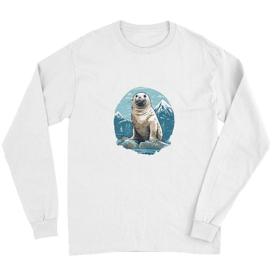 Harp Seals with Snowy Landscape Harp Seal Long Sleeves