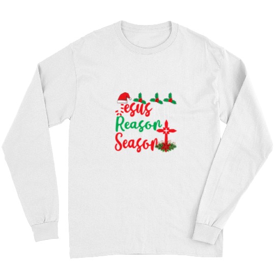 Christian Jesus Is The Reason For The Season Christmas Family Matching 345 Bibble Jesus Christ Long Sleeves