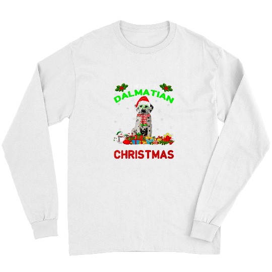 Dalmatian I Want A Dalmatian For Christmas Cool xmass Costume 125 Dog Lover Dalmatians Dog Long Sleeves