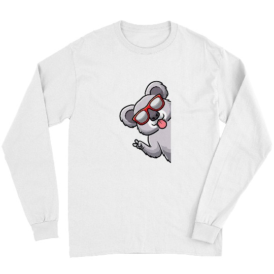 Funny Bear Koala Bear Animals From Side With Sunglasses Men Women Kids Cute Bears Long Sleeves
