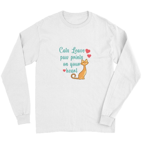 Cats Leave Paw Prints Long Sleeves