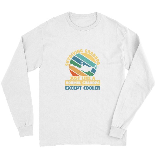 Skydiving Gift Mens Skydiving Grandpa Parachuter Skydive Grandfather Skydiver 1 Long Sleeves