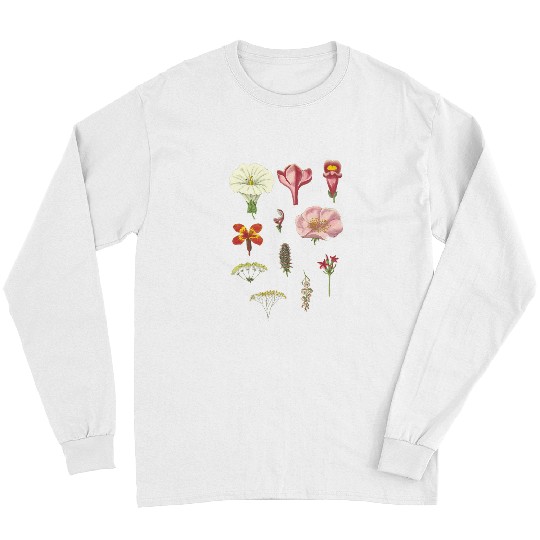 Cottagecore Aesthetic vintages Flowers Illustration Art Long Sleeves