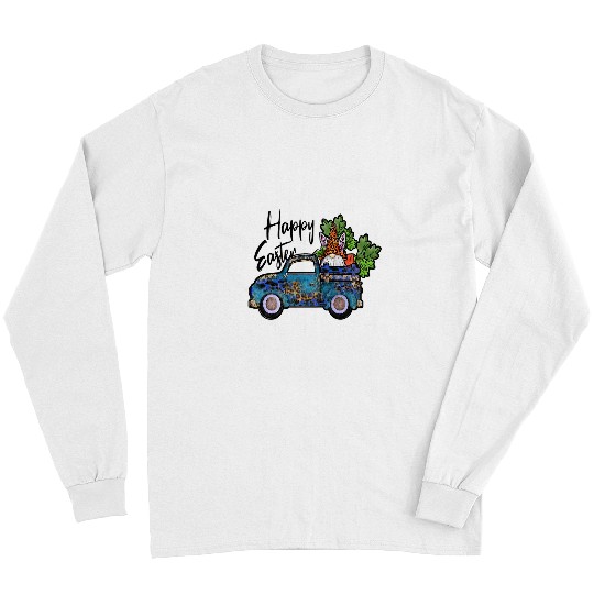 Funny Easter Truck For Women 2Gardener Happy Easter Gnome Long Sleeves