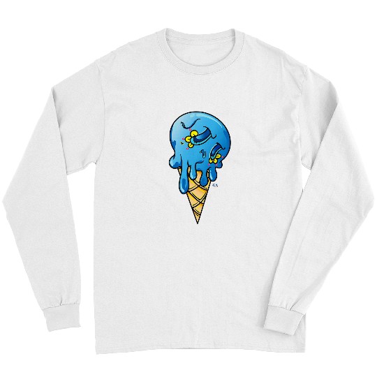 Blue Sugar skull ice cream Long Sleeves