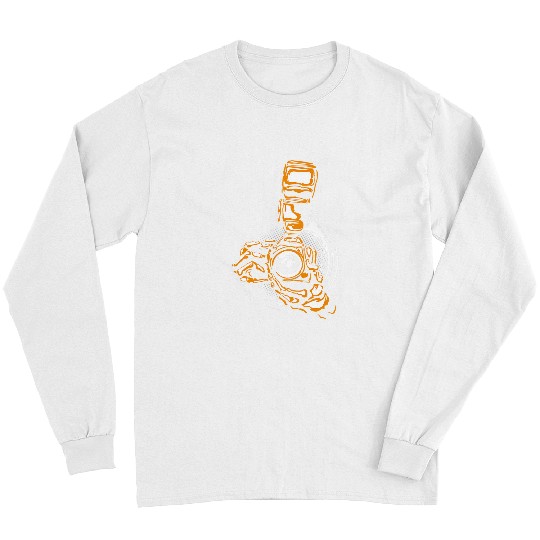 Skeletons Skulls Cool Skeletons Hand With Camera Photography Lovers Skull Long Sleeves