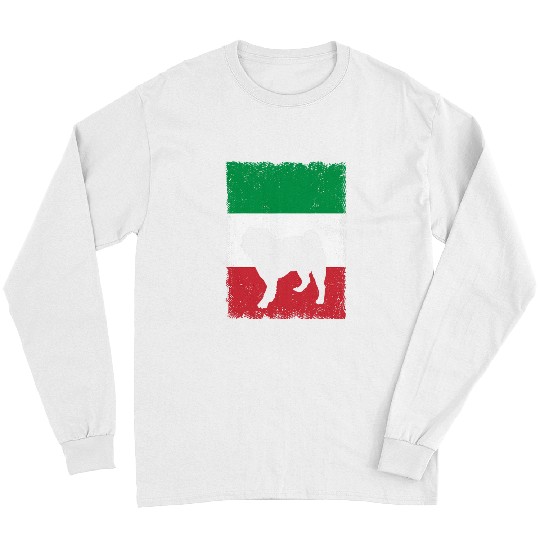 ChiPoo Dog Italy Flag Italian vintages Mom Dad Long Sleeves