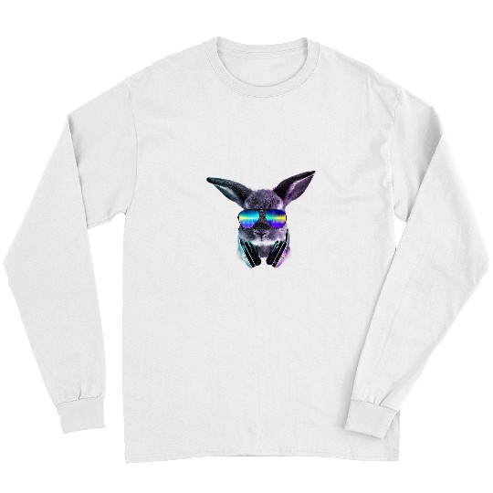 Rabbits Rave Rabbit EDM Bunny DJ Tech House Music Underground Funny Long Sleeves
