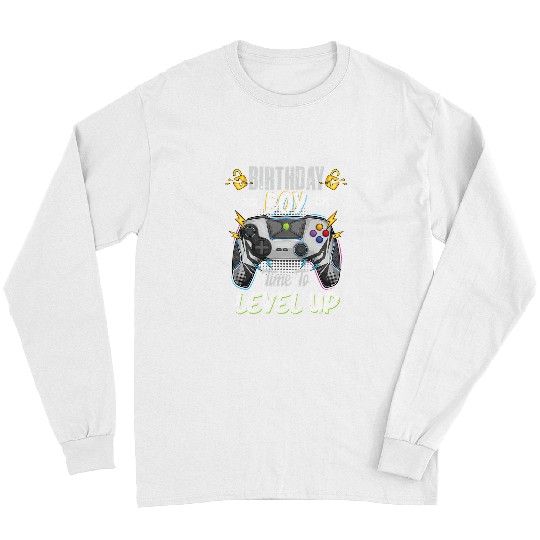 Game Gaming Birthday Boy Time to Level Up Video Game Birthday Boys kids 388 Gamer Loving Game Long Sleeves