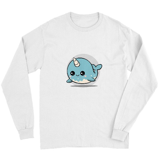 Narwhal Lover Chibi Narwhal Sea Animal Creature Lover Japanese Kawaii211 Long Sleeves