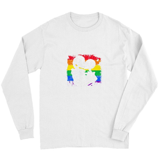 LGBT Pride Gay Couple Skeletons Kissing LGBT Pride Valentines Day Boys Long Sleeves