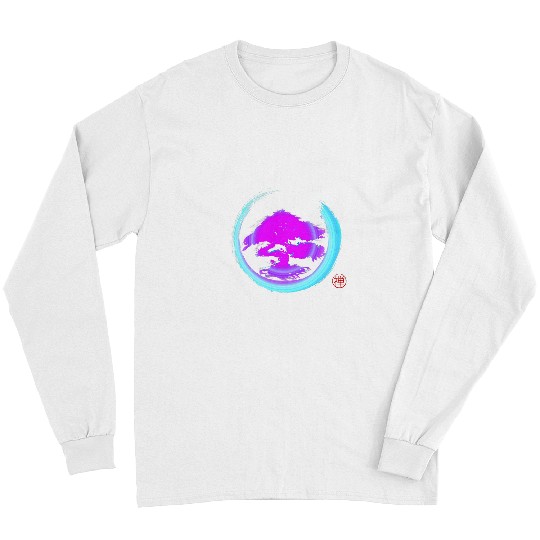 Bonsai Tree Zen Buddhism Enso Circle Tees 1 Long Sleeves