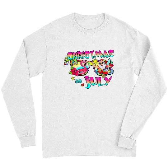 Pink Flamingo Pink Flamingo Santa Hat Christmas In July Summer Vacation 109 Flamingos Long Sleeves