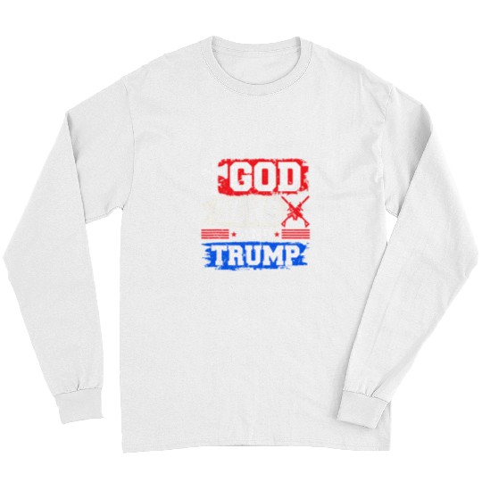 Christian Guns And Trump American Flag Patriot Gifts Christ Long Sleeves