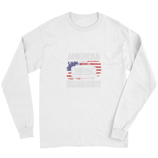 Classic American Square Body Truck USA Flag C10 Long Sleeves