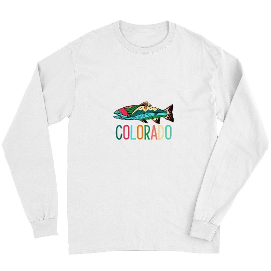 Colorado Trout Illustration Fishing Graphic Design Long Sleeves
