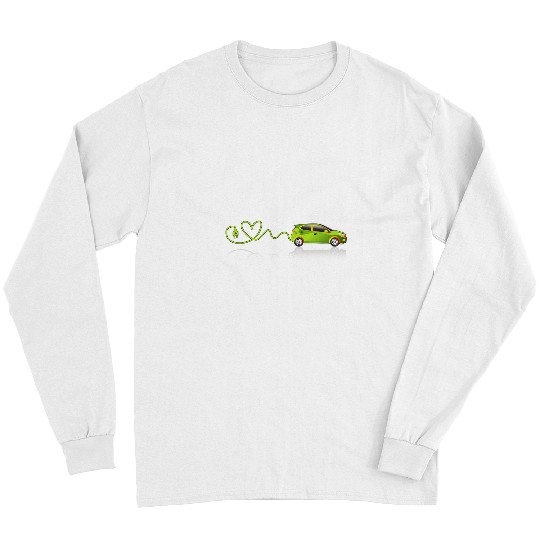 Electrical Funny Electric Vehicle Car Lover EV Driving Earth Day Electrician Long Sleeves