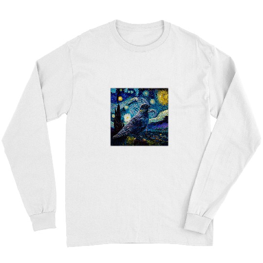 Surrealism Starry Night Purple Martin 69 Long Sleeves