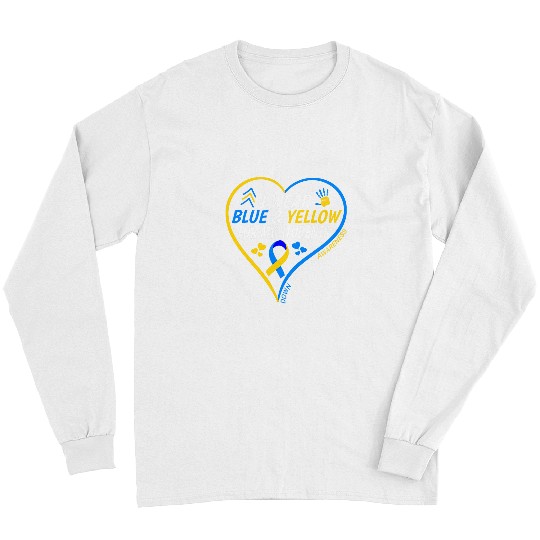 I Wear Blue And Yellow For My Students Down Syndromes 2024 Long Sleeves