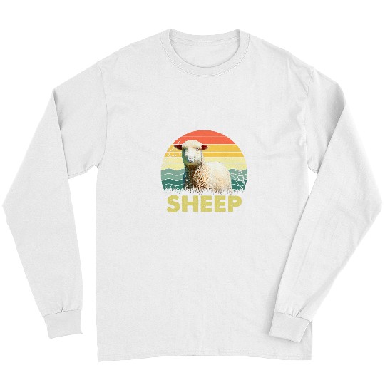 Classic Art Funny Sheep Portrait Animal Breed Lovers Sheeps Long Sleeves