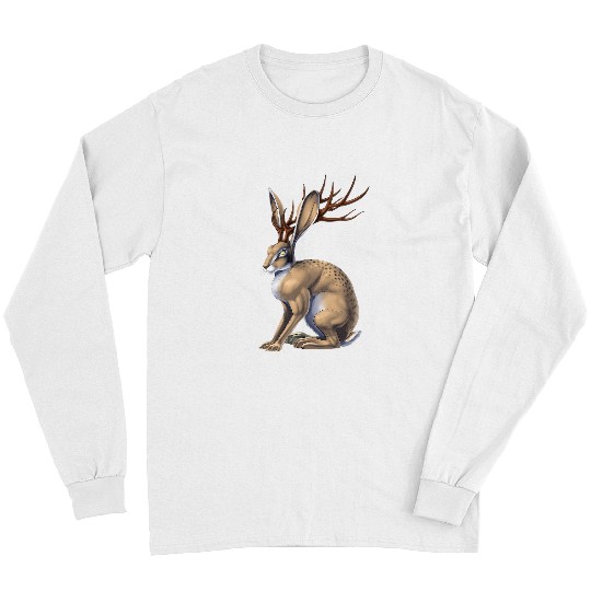 Rabbits Jackalope Rabbit Cryptozoology Cryptid Creature Mythical Long Sleeves