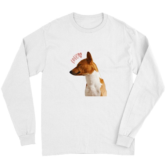 Dog Basenji Dog Mom Dad Love Puppy Cute Love is Tee Pet 62 Long Sleeves