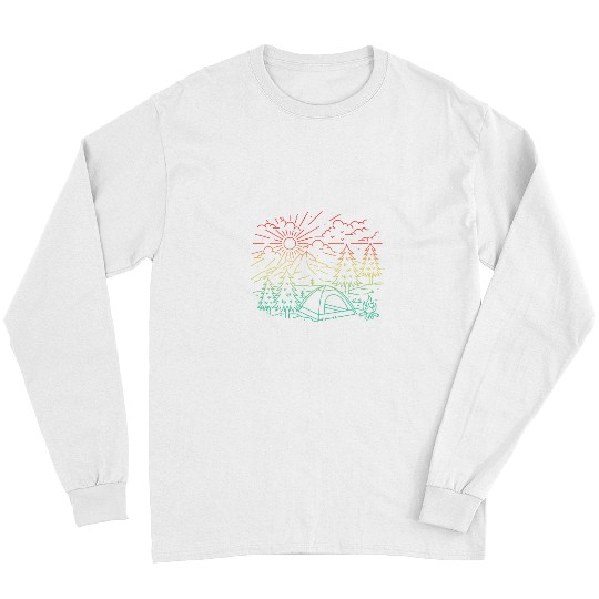 Camping Paradise Forest Landscape Mountain View Long Sleeves