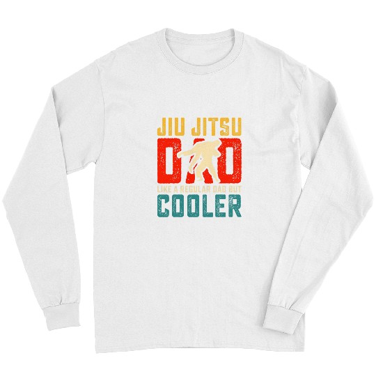 Mens Funny Retro JiuJitsu Dad BJJ Men Father Vintage Long Sleeves