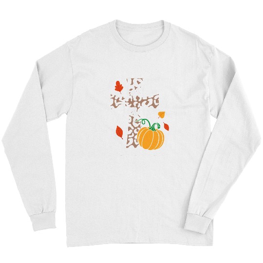 Christian Jesus Christian Religious October Pumpkin Graphic 260 Bibble Jesus Christ Long Sleeves