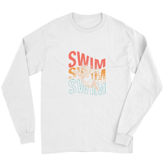 Swimming Pool Retro Swimming Water Swim Sports Swimmer Coach Long Sleeves