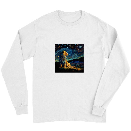 Lion Gift Surrealism Starry Night Lion 1 Long Sleeves