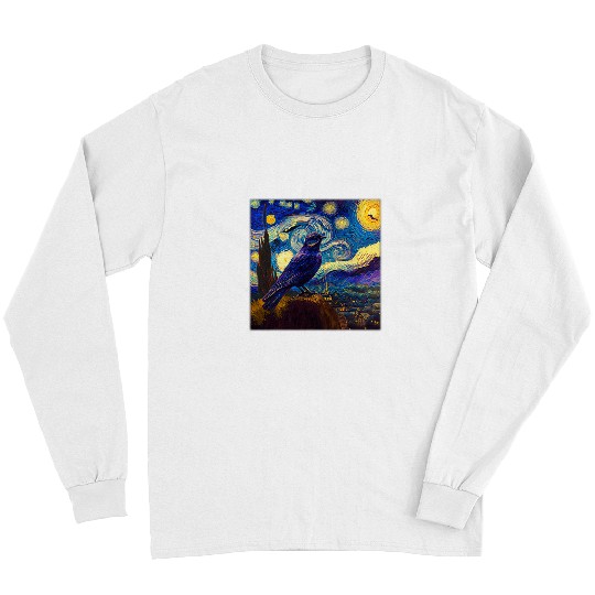 Surrealism Starry Night Purple Martin Long Sleeves