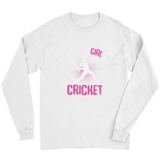 Cricket Fan Just a Girl who loves Cricket Player Youth Girls Kids Long Sleeves