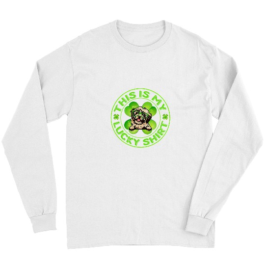 Dog Havanese Lucky Havanese Shamrock St Patricks Day Toddler Boys Kids Long Sleeves