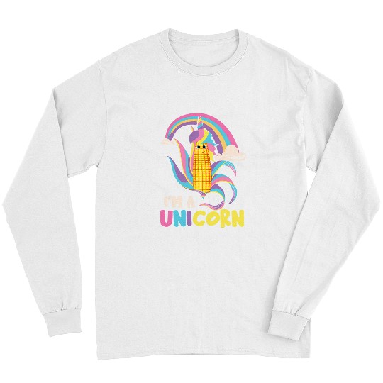 Im A Unicorns Funny Maize Corn Cob Kids Farming Corn Long Sleeves