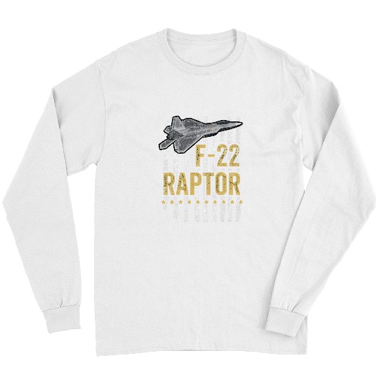 F22 Raptor Fighter Jet USA Flag Military F18 Plane Long Sleeves