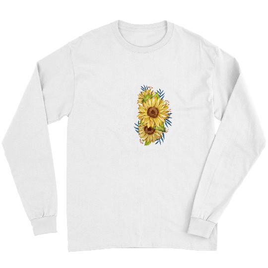Focus on Your Mind Healing Human Brain Blooming Flowers Art Long Sleeves