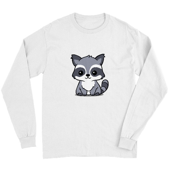 Raccoons Chibi Kawaii Raccoon Wildlife Noth American Animal Lover148 Long Sleeves