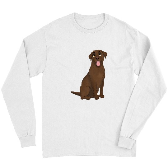Labrador Lab Dog Chocolate Labrador Retriever Dog Long Sleeves
